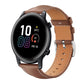 xDfind Flat Head Black Shark Fine Grain Leather Watch Band, 20mm For Honor Watch ES / Magic Watch2 42mm