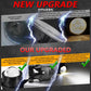 Upgraded black dual-lens fog light projector pair with bright beam output