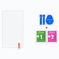 Tempered glass screen protector with cleaning wipes and dust-absorber stickers