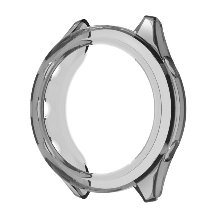 Transparent smoke-gray TPU watch case cover with open center for Garmin Forerunner 970