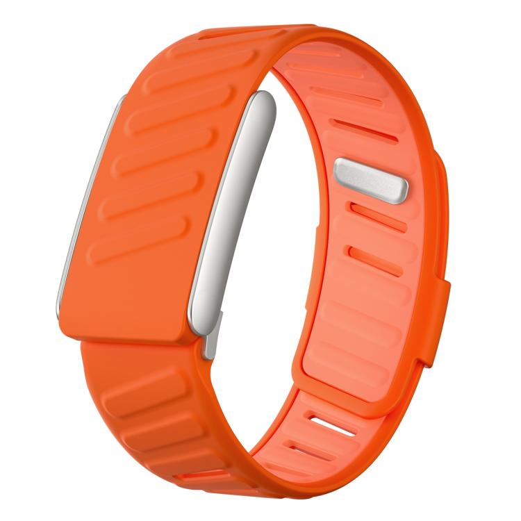 WHOOP 5.0 silicone sports band in bright orange