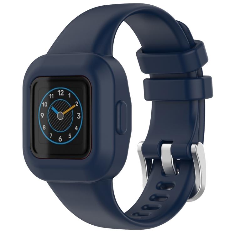 xDfind Silver Steel Buckle Solid Color Silicone Watch Band, For GarminFit JR3 / Garmin Vivofit JR 3