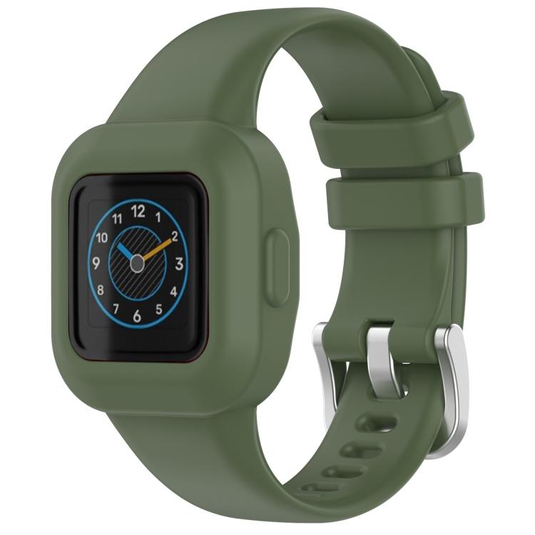 xDfind Silver Steel Buckle Solid Color Silicone Watch Band, For GarminFit JR3 / Garmin Vivofit JR 3