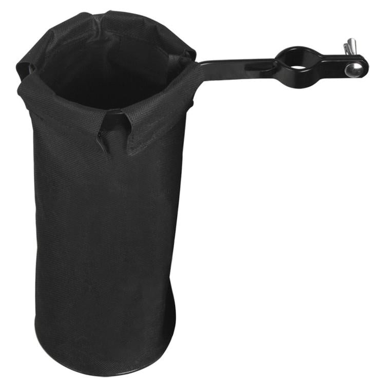 Portable drumstick barrel bag with black Oxford fabric and foldable clip handle
