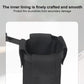 Black drumstick bag interior with smooth lining and protective pocket front