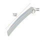 Light gray trim removal wedge tool with loop ring and pointed end