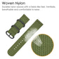 xDfind Ring Buckle Nylon Canvas Watch Band, 18mm, 22mm, 20mm, 24mm