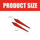 Red PVC car door anti-collision strips with size marks: 15cm length, 2.5cm width