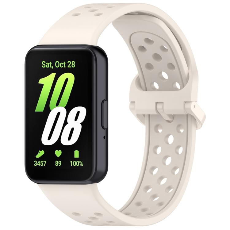 xDfind Colorful Buckle Solid Color Breathable Silicone Watch Band, For Samsung Galaxy Fit3