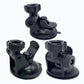 Black suction cup ball mount set with adjustable hinges and locking knob