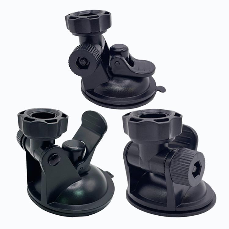 Black suction cup ball mount set with adjustable hinges and locking knob