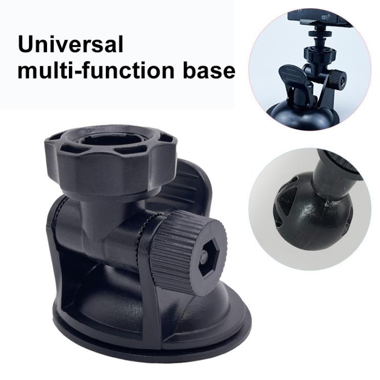 Black multi-function suction cup base mount with adjustable ball-head bracket