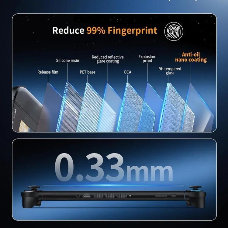 0.33mm curved edge tempered glass screen protector with anti-fingerprint coating