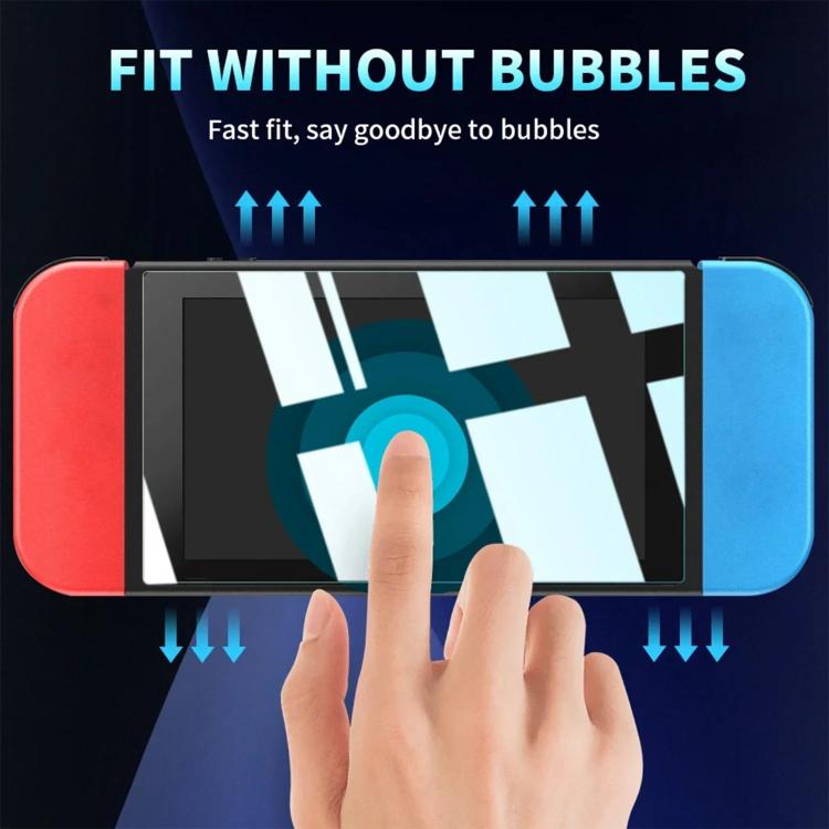 Tempered glass screen protector alignment for bubble-free installation on console