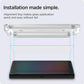 Screen protector installation tray for tempered glass with alignment guides