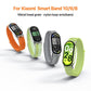 Nylon loop watch bands for Xiaomi Smart Band, shown in orange, green and gray