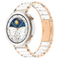 Ceramic Quick Release Folding Buckle Stainless Steel Watch Band, 18mm