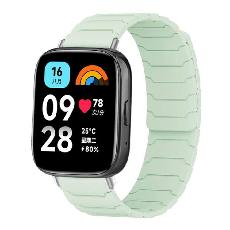 Magnetic silicone watch band in mint green