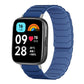 Magnetic silicone watch band in navy blue