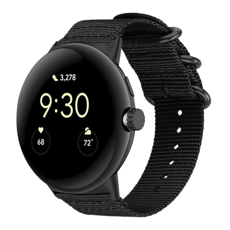 xDfind Ring Buckle Nylon Canvas Watch Band, For Google Pixel 5 / 4 / 3 / 2 / 1 41mm, For Google Pixel Watch 5 / 4 / 3 45mm