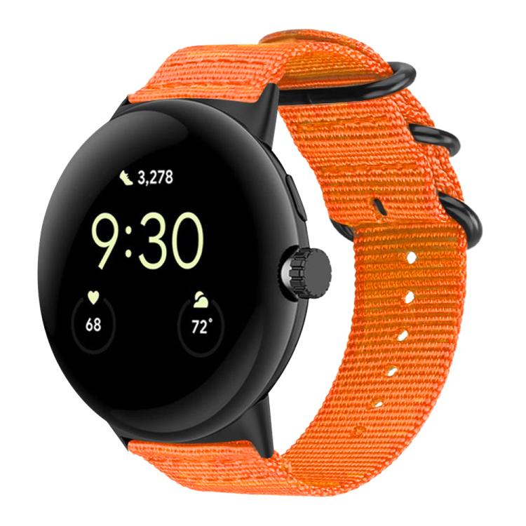 xDfind Ring Buckle Nylon Canvas Watch Band, For Google Pixel 5 / 4 / 3 / 2 / 1 41mm, For Google Pixel Watch 5 / 4 / 3 45mm