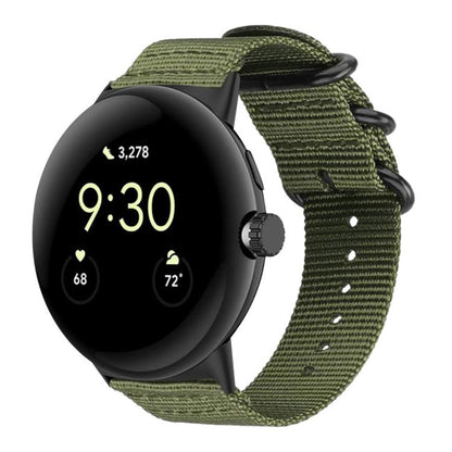 xDfind Ring Buckle Nylon Canvas Watch Band, For Google Pixel 5 / 4 / 3 / 2 / 1 41mm, For Google Pixel Watch 5 / 4 / 3 45mm