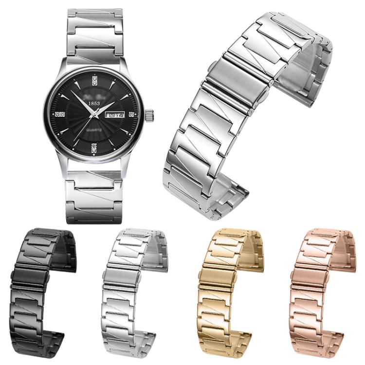 xDfind Stepped Stainless Steel Watch Band, 22mm