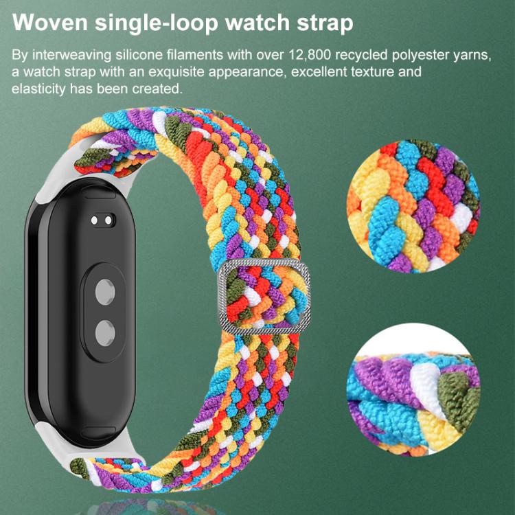xDfind Adjustable Elastic Nylon Braided Watch Band, For Xiaomi Smart Band 11 / 10 / 9 / 8
