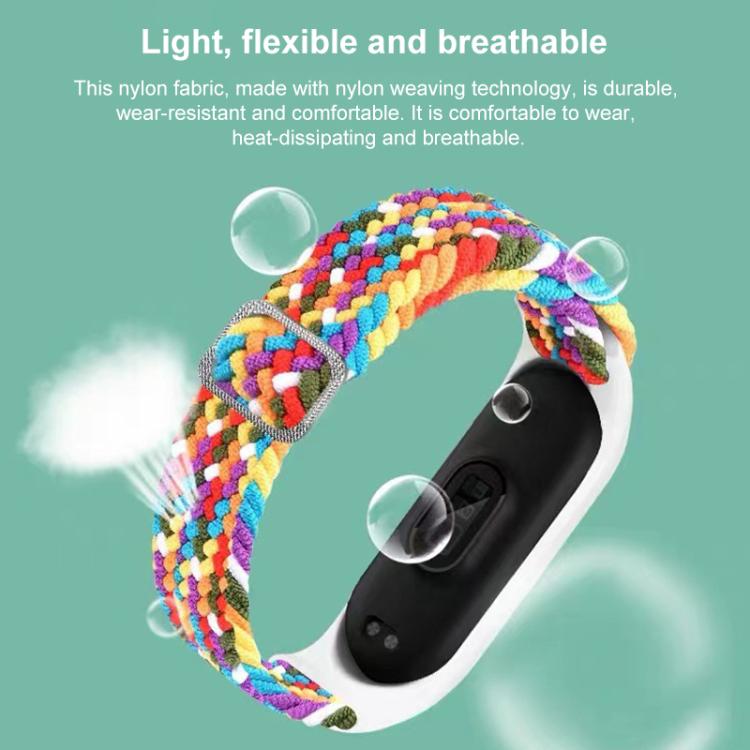 xDfind Adjustable Elastic Nylon Braided Watch Band, For Xiaomi Smart Band 11 / 10 / 9 / 8