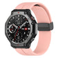 xDfind  Flat Head Groove Folding Black Buckle Silicone Watch Band, For Amazfit T-Rex 3
