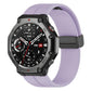 xDfind  Flat Head Groove Folding Black Buckle Silicone Watch Band, For Amazfit T-Rex 3