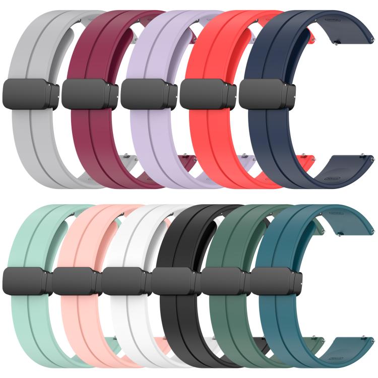 xDfind  Flat Head Groove Folding Black Buckle Silicone Watch Band, For Amazfit T-Rex 3