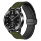 xDfind Crazy Horse Pattern Silicone Skin Magnetic Buckle Watch Band, 18mm, 20mm, 22mm