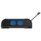 Black cooling dock base with two blue fan grilles and attached power cable