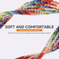 Braided watch band with a close-up of its multicolor woven nylon texture