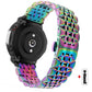 Colorful stainless steel watch band with butterfly clasp and compatible watch