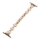 xDfind rose gold metal watch band with pastel flower links and a central chain section