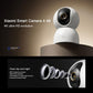 White indoor security camera with spherical body and exposed lens module