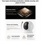 White indoor security camera with domed lens and protected privacy design