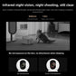 Smart security camera night vision concept with infrared illumination and cat in low light