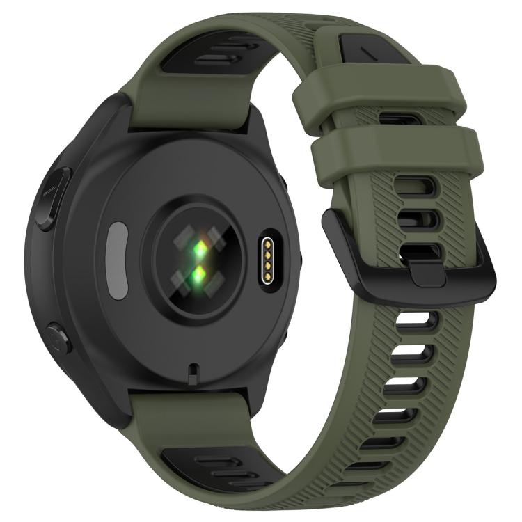 xDfind Two Color Silicone Watch Band, For Garmin Forerunner 965