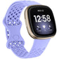 xDfind Breathable Holes Solid Color Silicone Watch Band For Fitbit Versa 3 / Sense, S, L