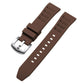 xDfind Silver Buckle Quick Release Silicone Watch Band, 20mm, 22mm