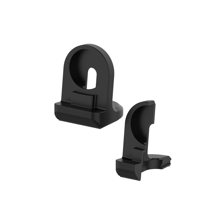 Black silicone watch charging stand cradle with detached small holder