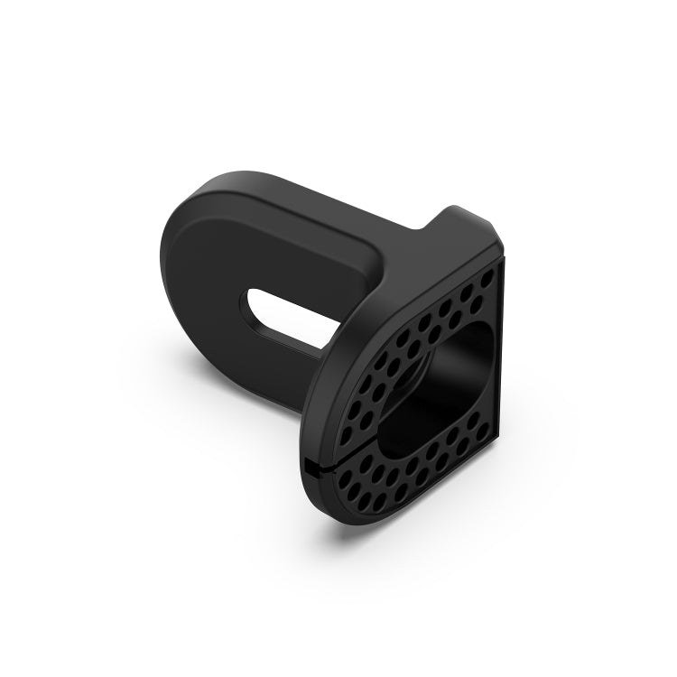 Black silicone watch charging base with vented perforated side panel