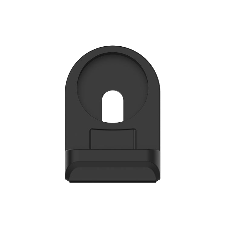 Black watch charging stand front view with cradle slot opening