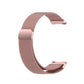 Rose pink milanese magnetic strap with side clasp and metal connectors