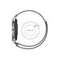 Milanese magnetic strap fit range: min 5.5 in, max 8.7 in