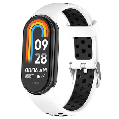 xDfind Metal Plug Two Color Silicone Watch Band, For Xiaomi Smart Band 11 / 10 / 9 / 8