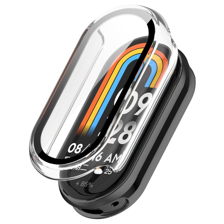 Clear watch band protective cover with integrated screen protector